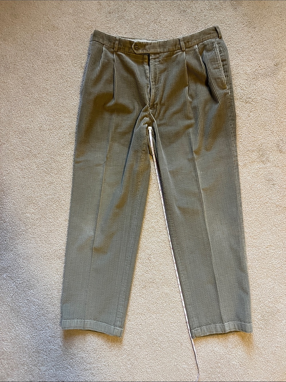 Jos. A. Bank Tan Corduroy Pleated Pants
